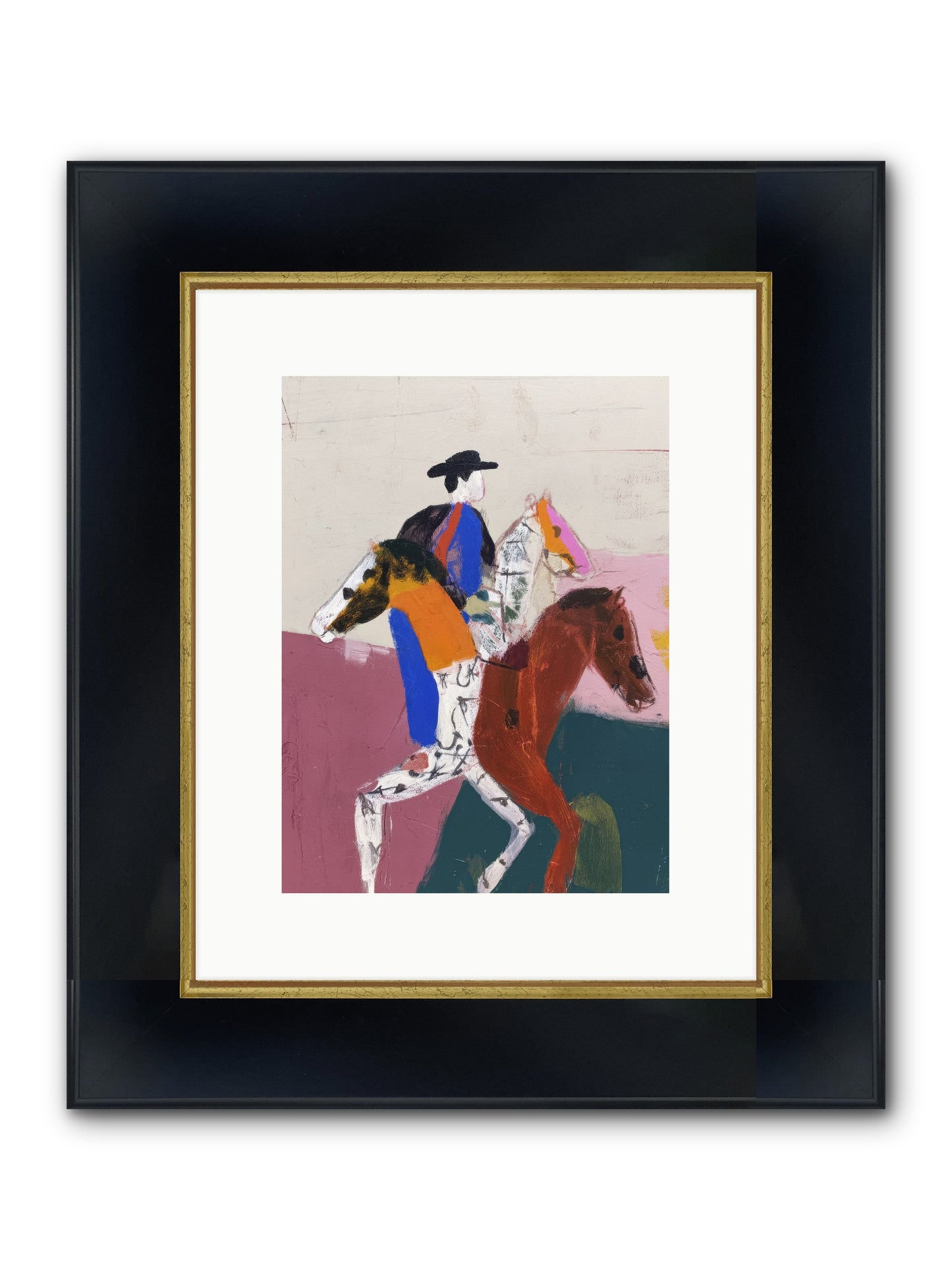 Temporal Shift Framed Print - Wide Black w/Gold 9x12