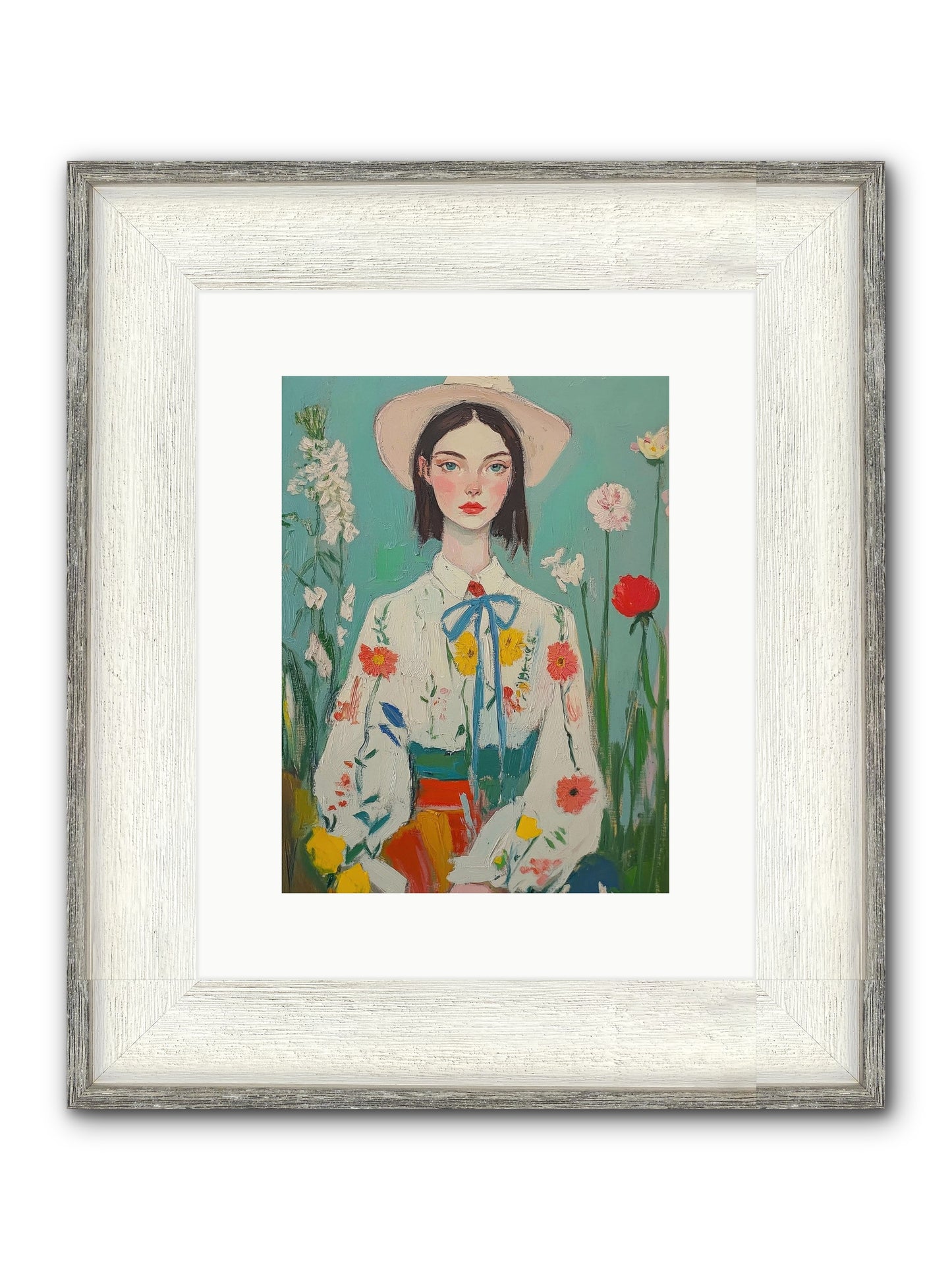 Terracotta Wind Framed Print - Driftwood White 9x12