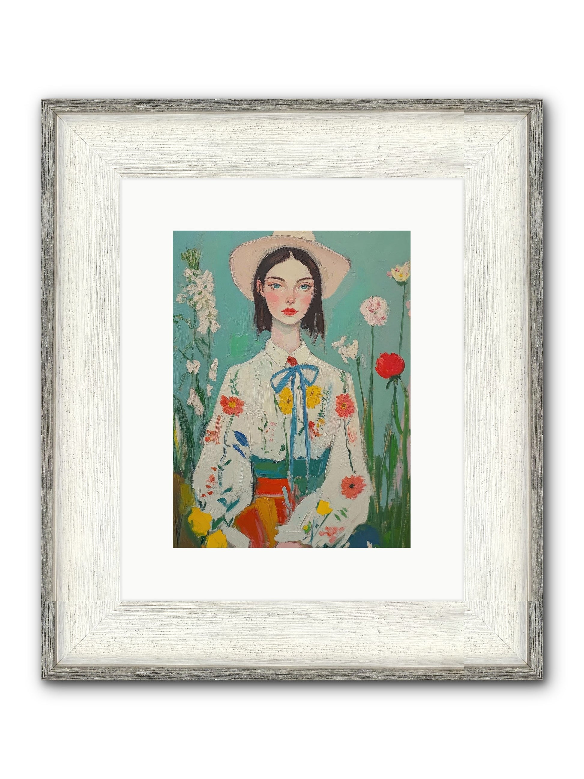Terracotta Wind Framed Print - Driftwood White 9x12