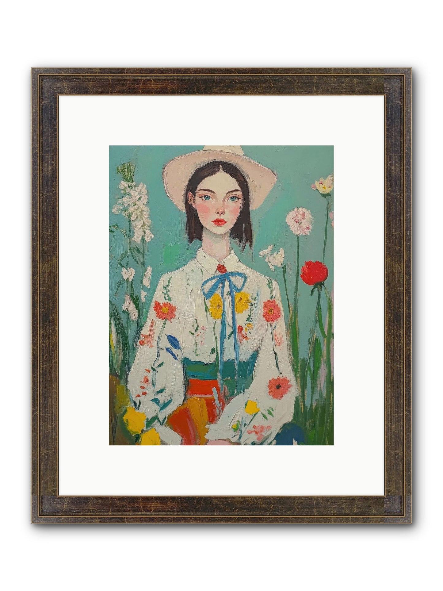Terracotta Wind Framed Print - Slimwoods Black/Gold 9x12