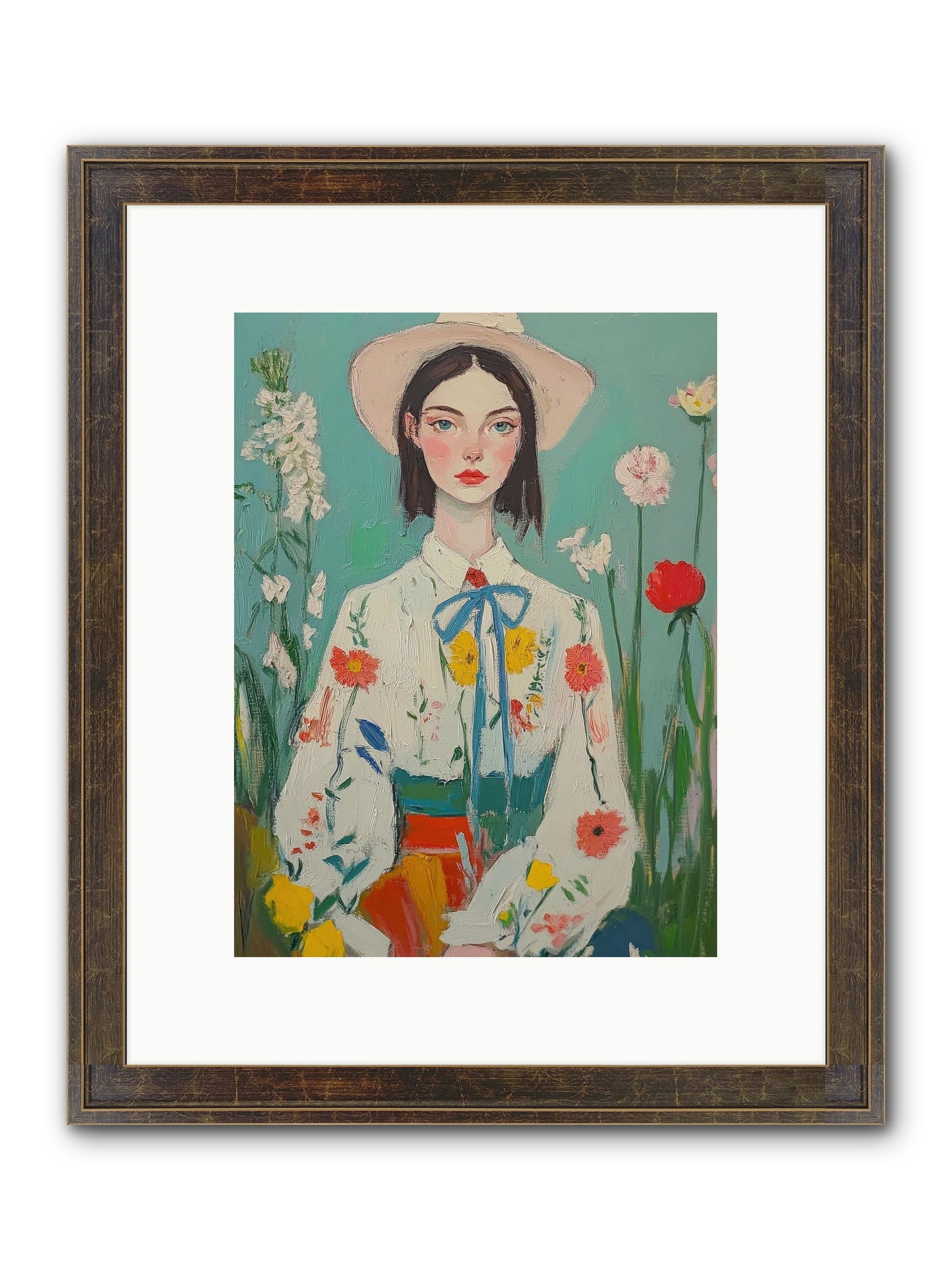 Terracotta Wind Framed Print - Slimwoods Black/Gold 9x12