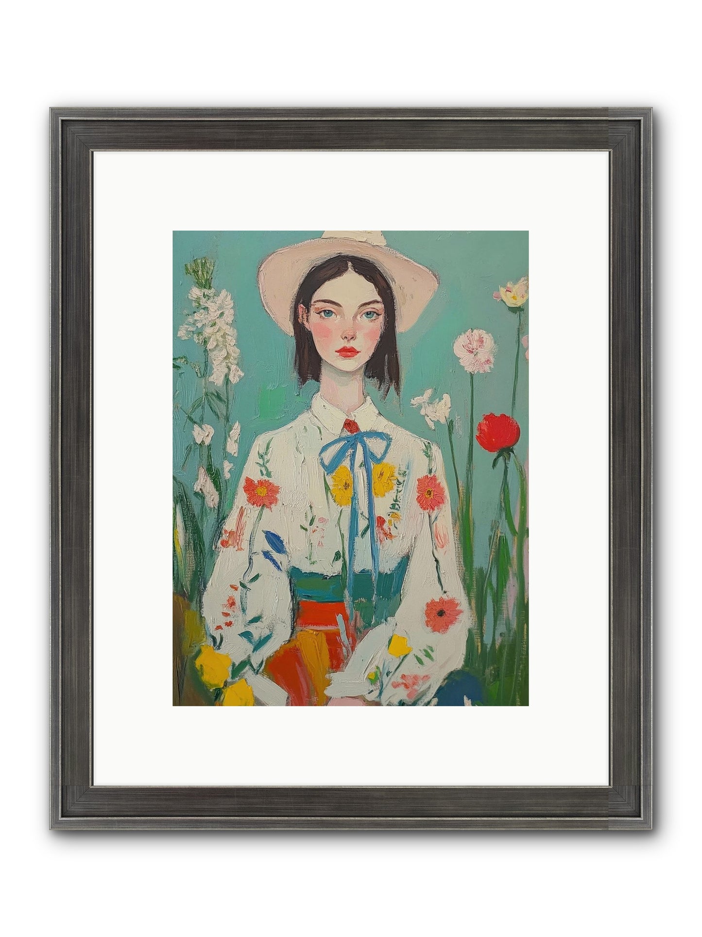 Terracotta Wind Framed Print - Slimwoods Black/Silver 9x12