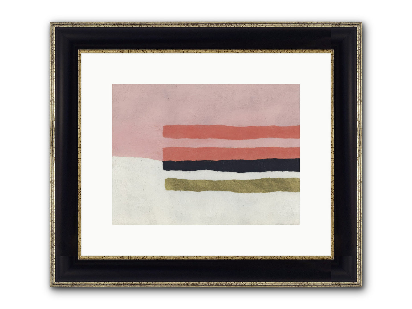 Tether Framed Print - Black & Gold 12x9