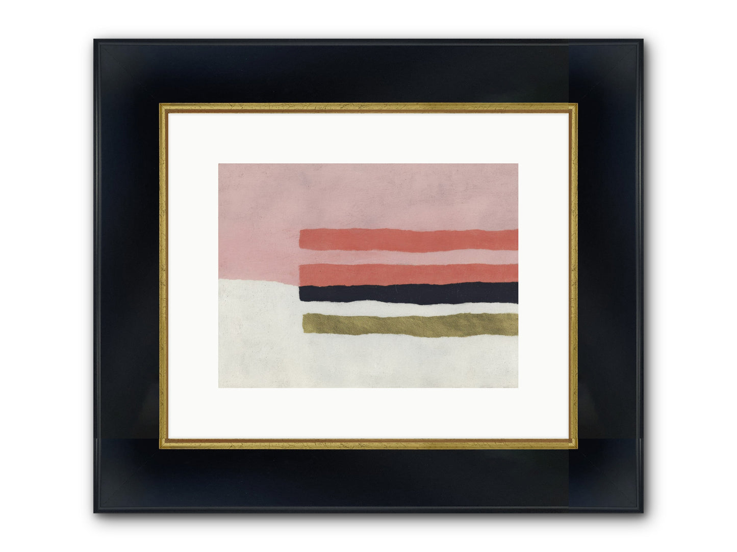 Tether Framed Print - Wide Black w/Gold 12x9