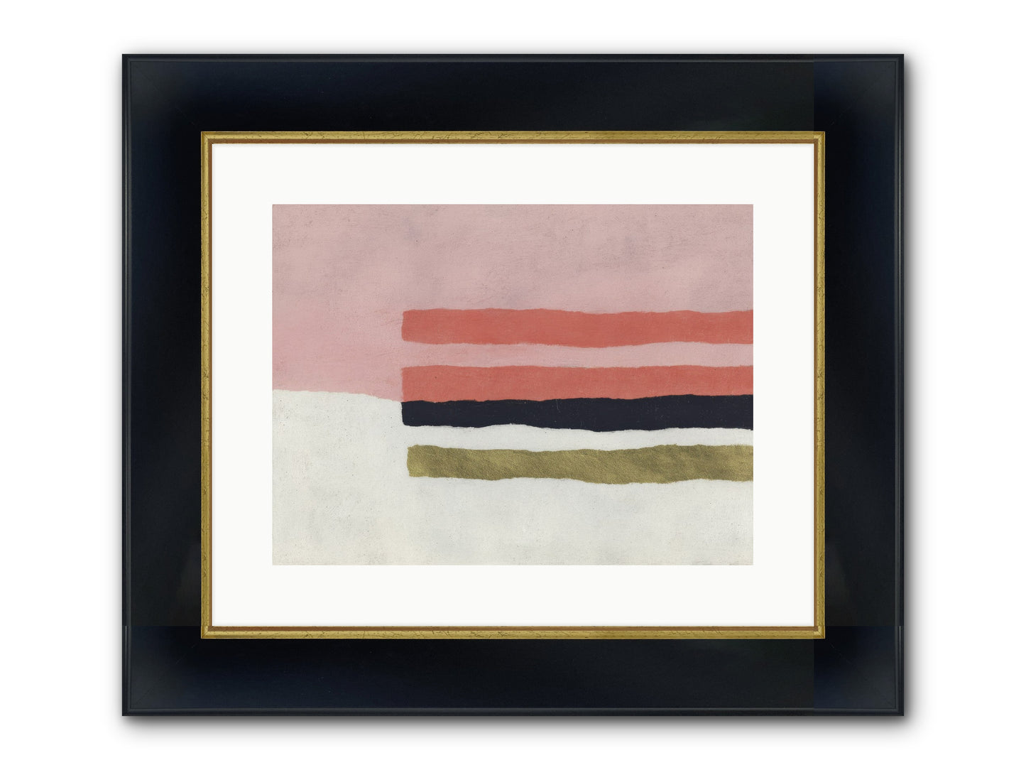 Tether Framed Print - Wide Black w/Gold 16x12