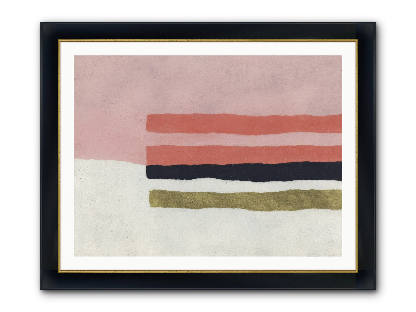 Tether Framed Print - Wide Black w/Gold 40x30