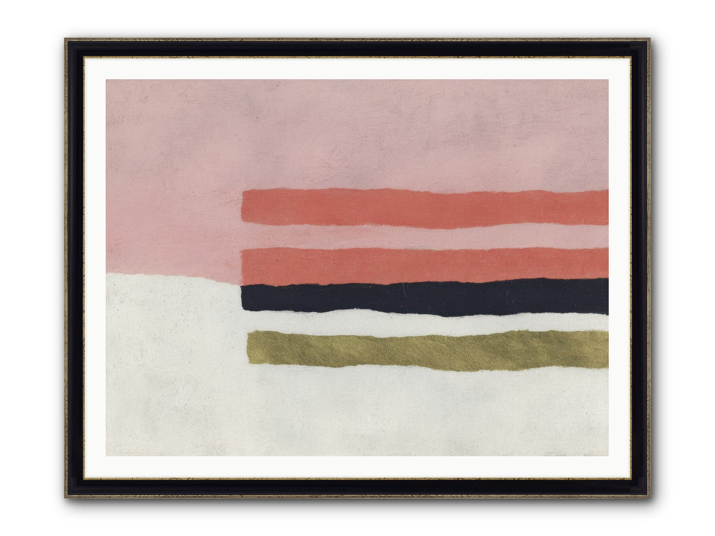 Tether Framed Print - Black & Gold 48x36