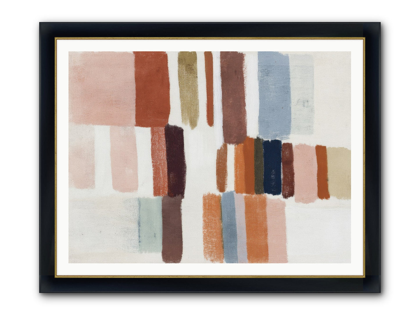 Tether No.2 Framed Print - Wide Black w/Gold 48x36