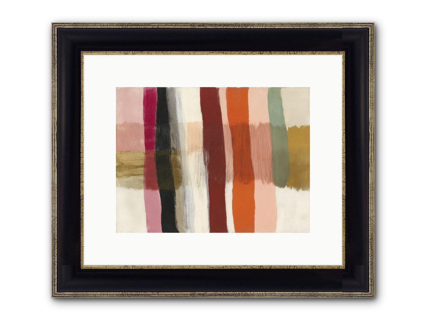 Tether No.3 Framed Print - Black & Gold 12x9