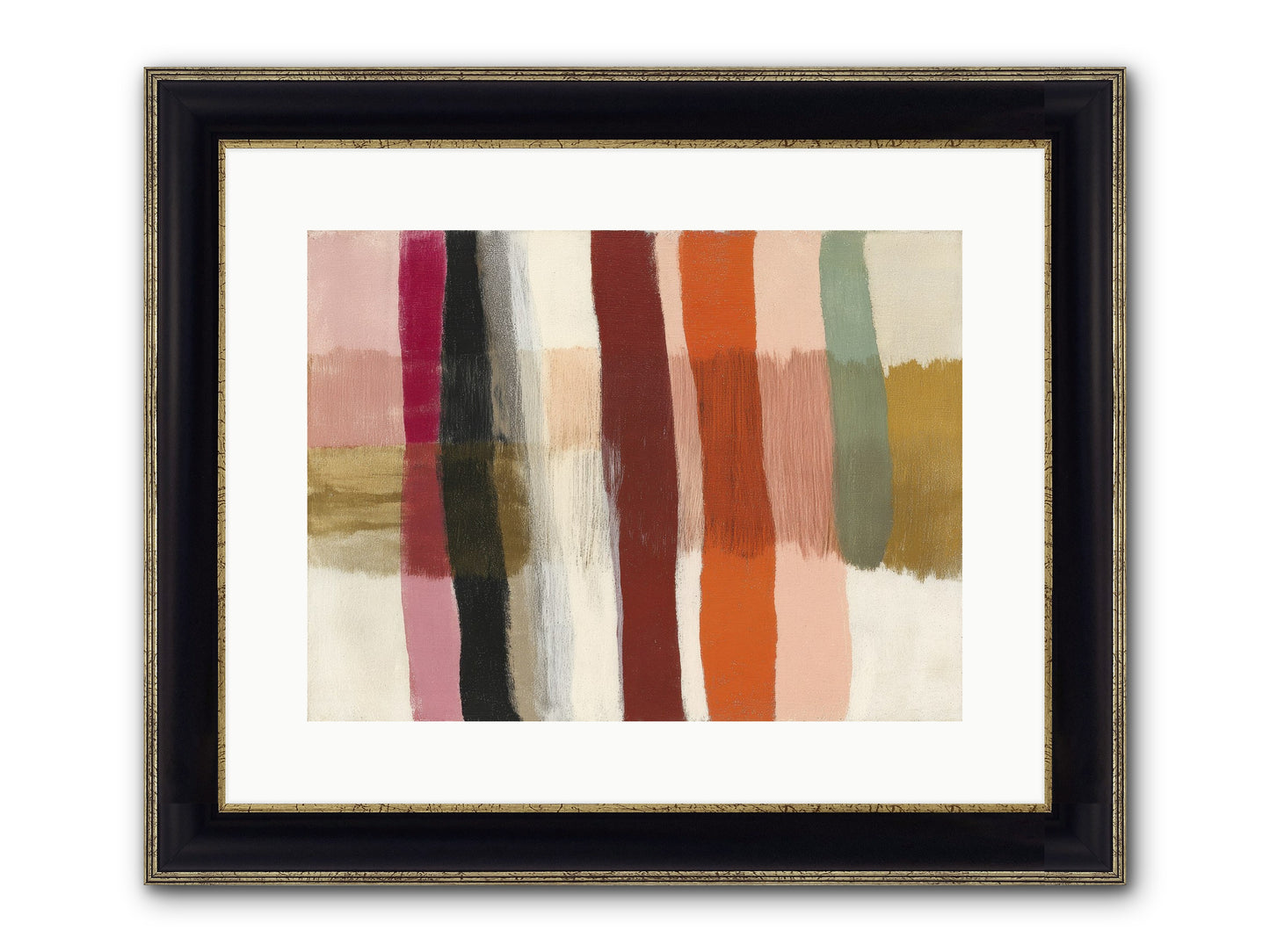 Tether No.3 Framed Print - Black & Gold 16x12