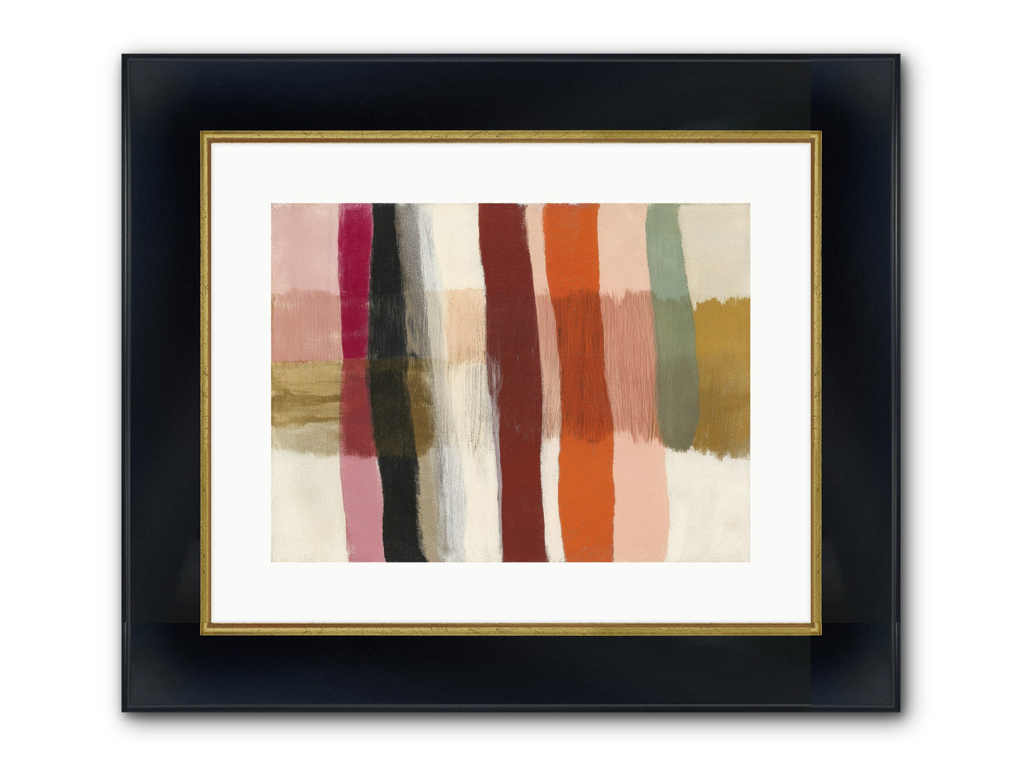 Tether No.3 Framed Print - Wide Black w/Gold 16x12