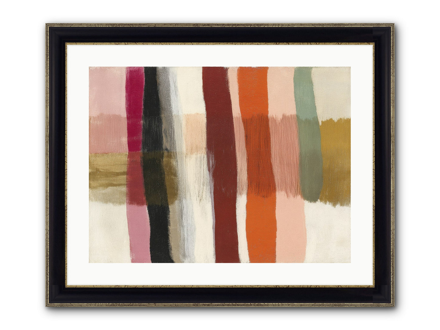 Tether No.3 Framed Print - Black & Gold 24x18