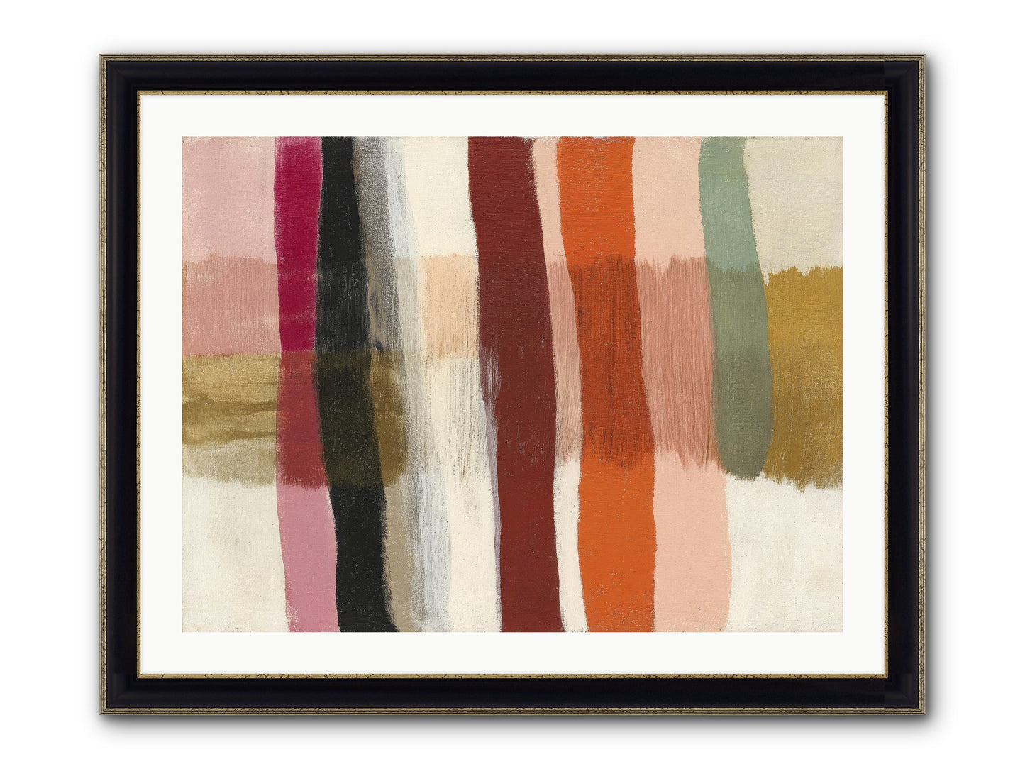 Tether No.3 Framed Print - Black & Gold 32x24