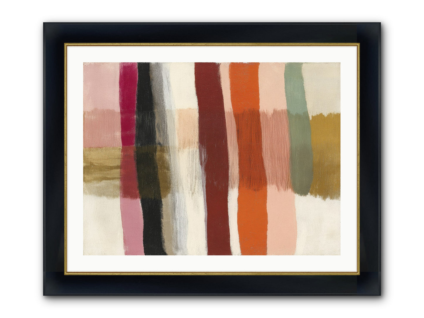 Tether No.3 Framed Print - Wide Black w/Gold 32x24
