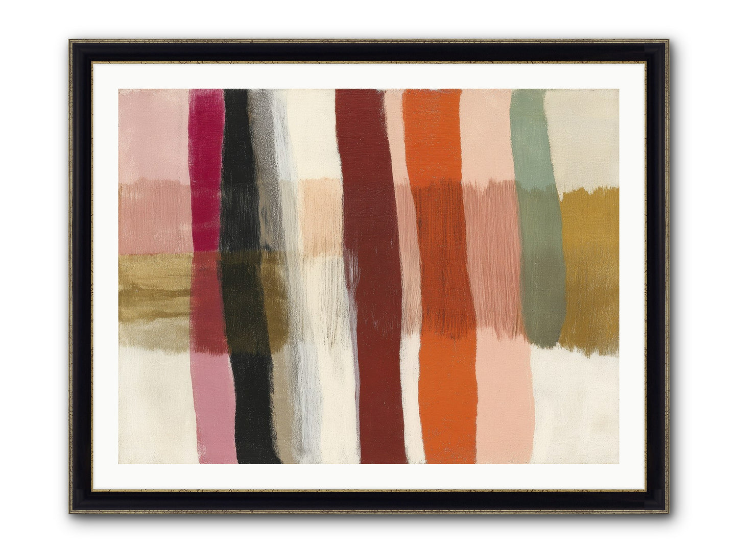 Tether No.3 Framed Print - Black & Gold 40x30