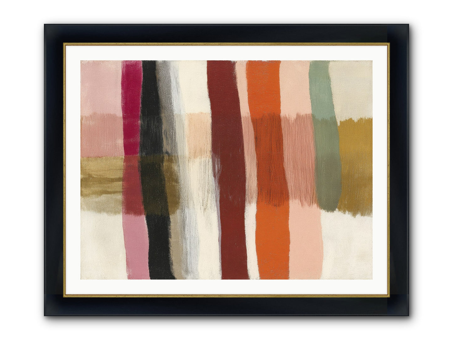 Tether No.3 Framed Print - Wide Black w/Gold 40x30