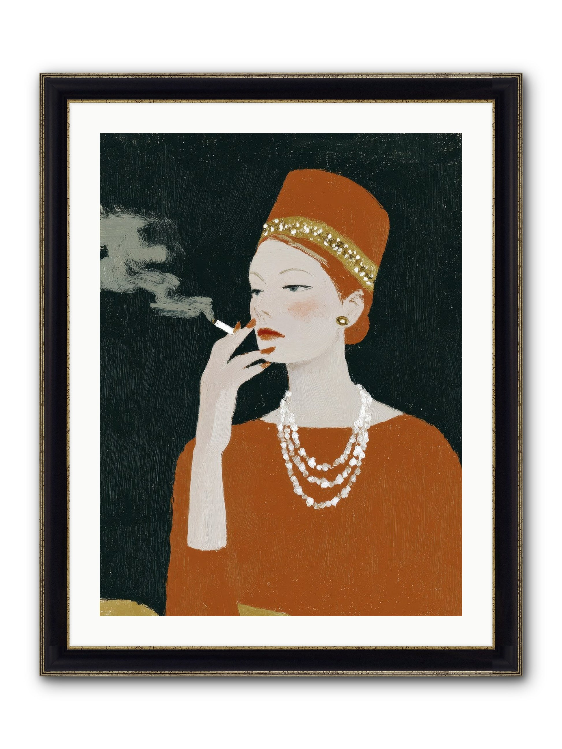 The Abundance She Commanded Framed Print - Black & Gold 24x32