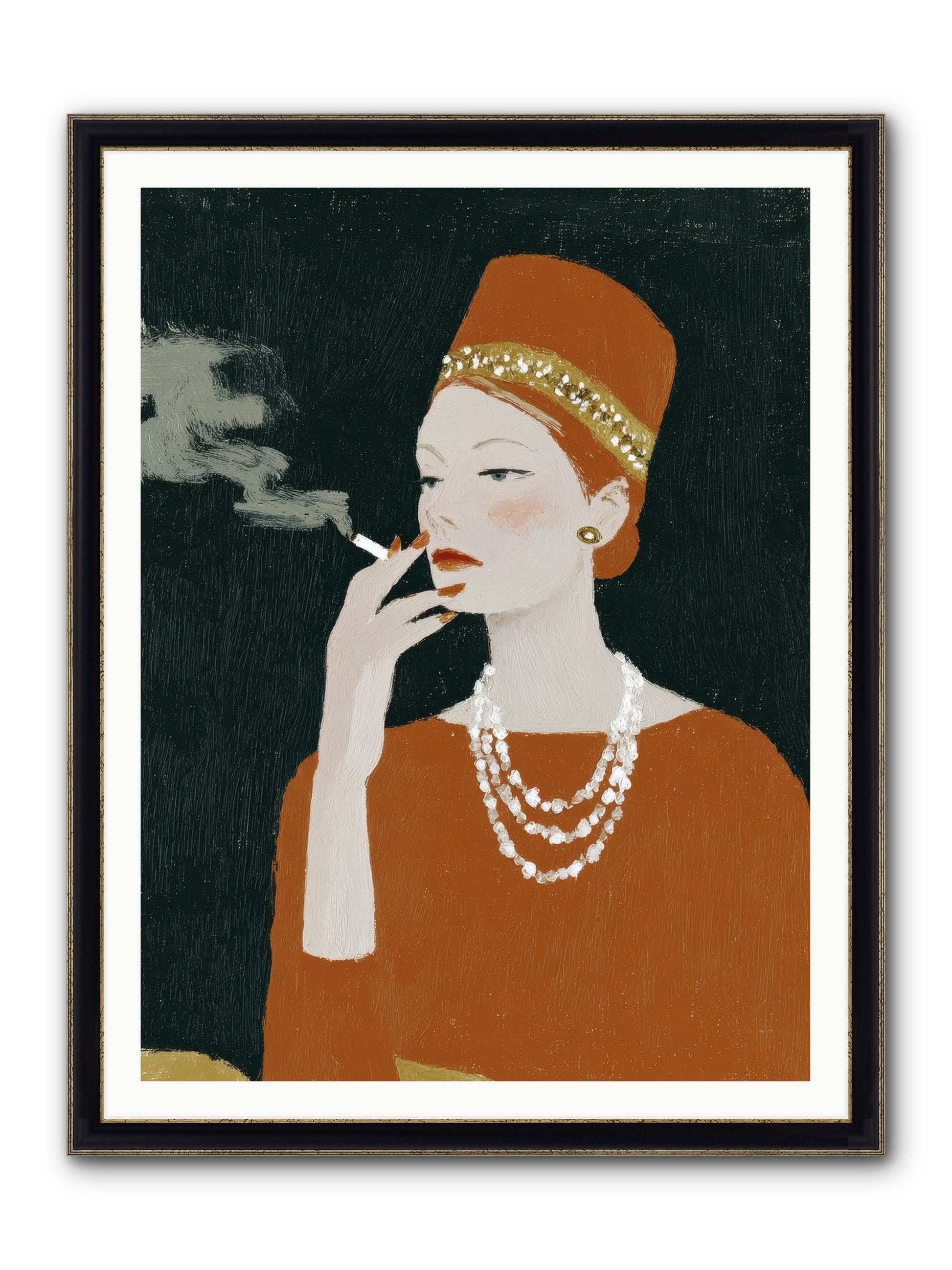 The Abundance She Commanded Framed Print - Black & Gold 36x48
