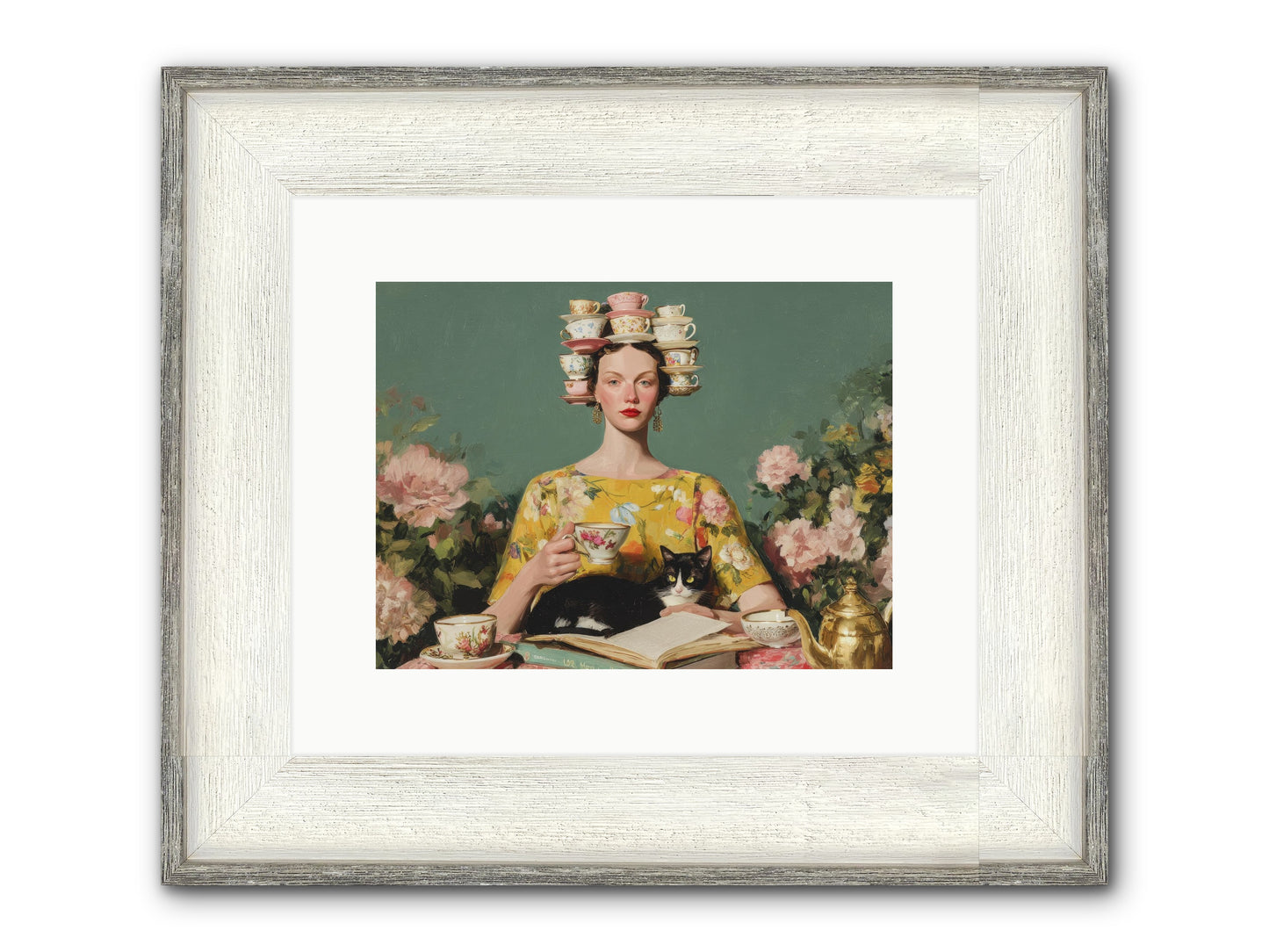 The Afternoon Empire Framed Print - Driftwood White 12x9
