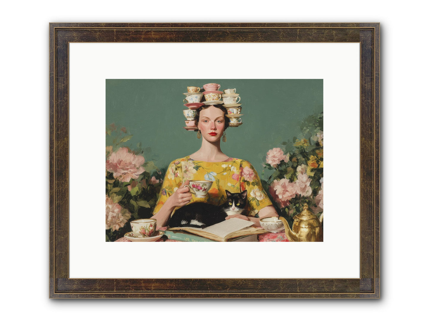 The Afternoon Empire Framed Print - Slimwoods Black/Gold 12x9