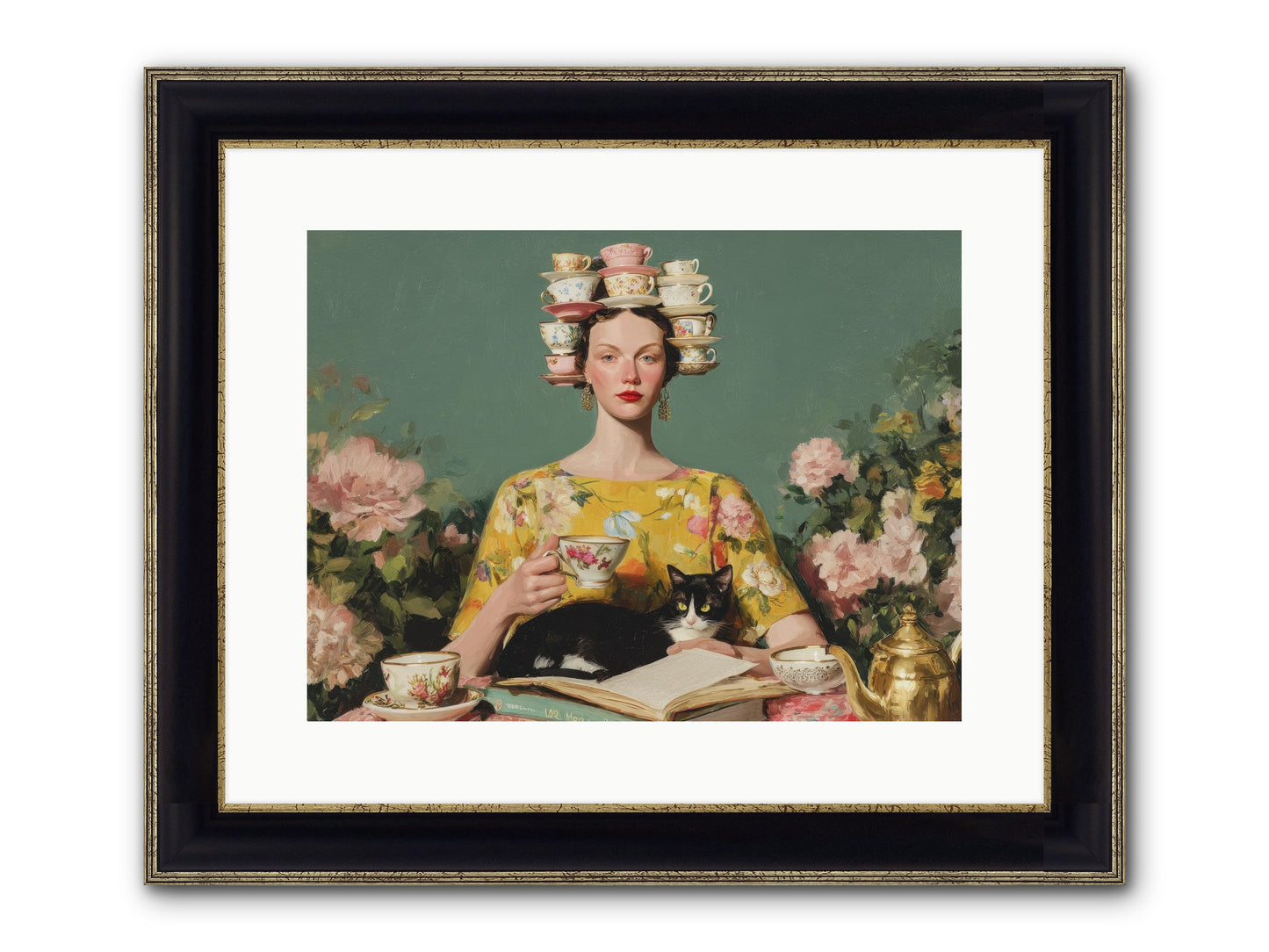 The Afternoon Empire Framed Print - Black & Gold 16x12