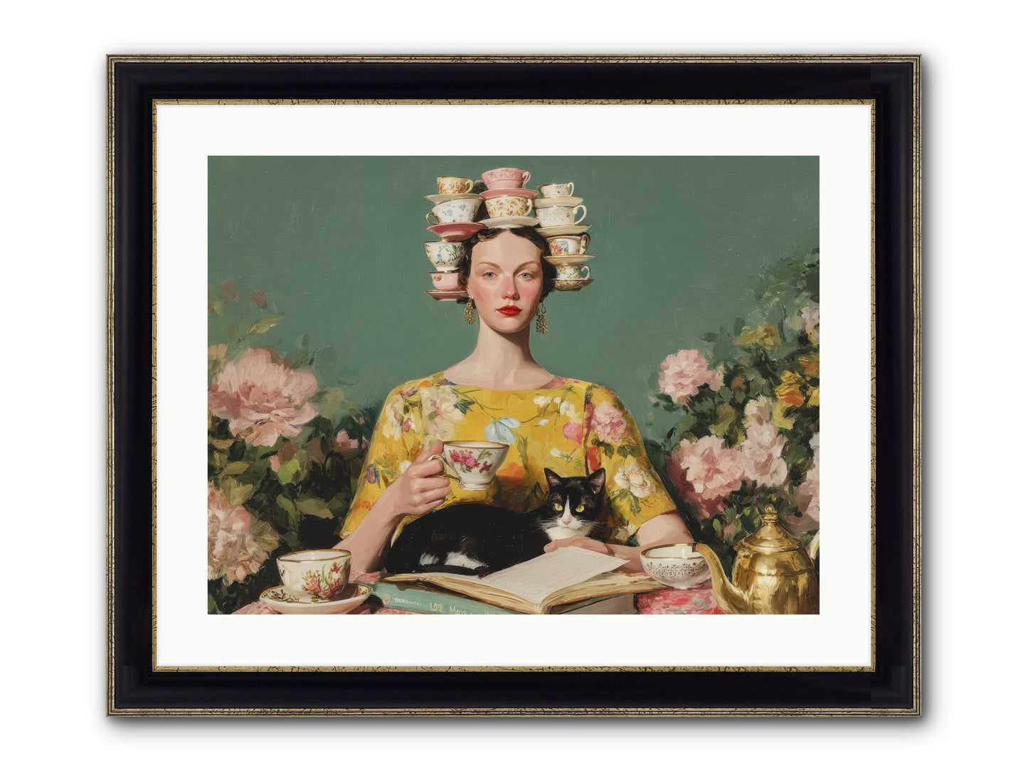 The Afternoon Empire Framed Print - Black & Gold 24x18