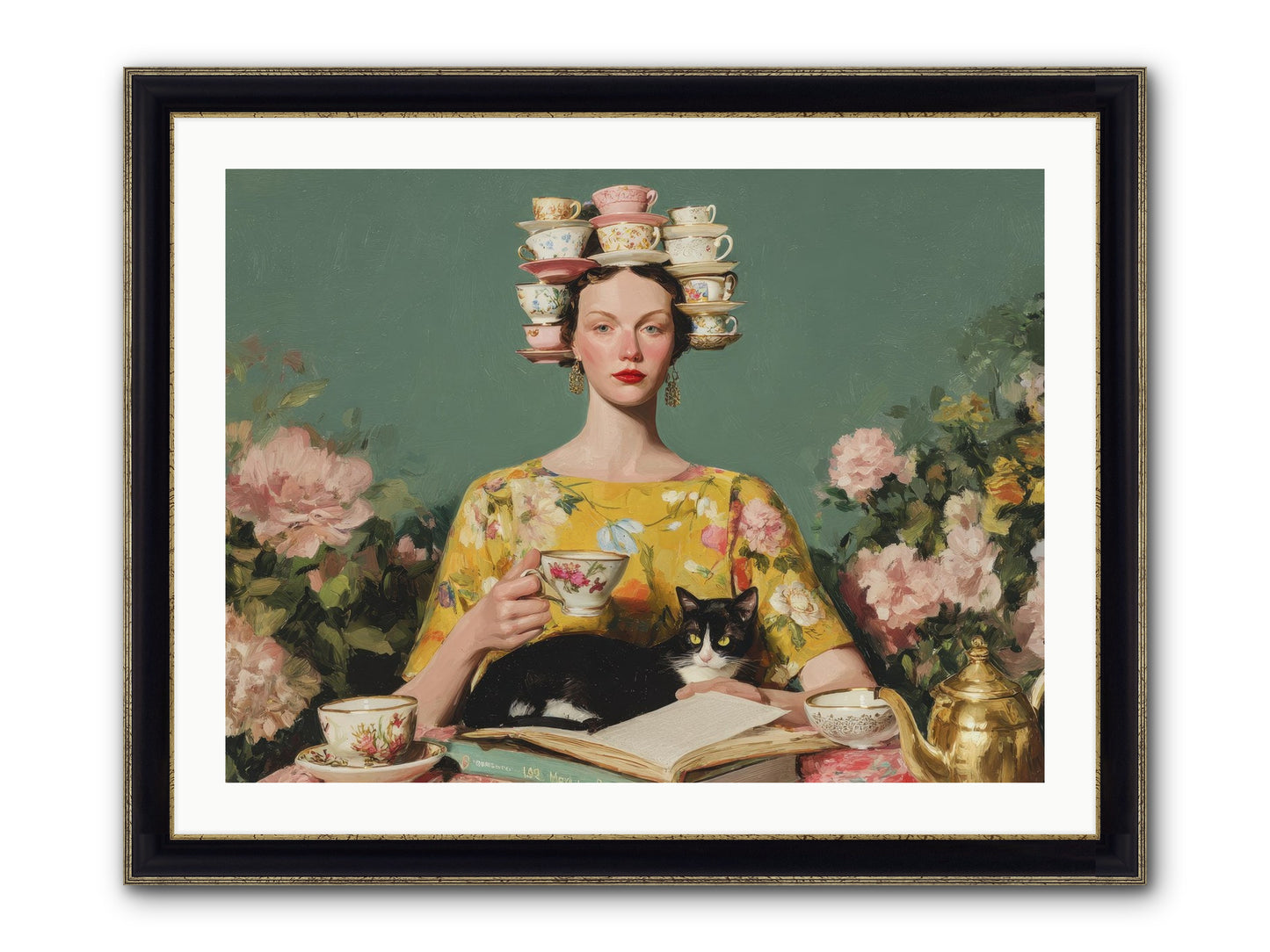 The Afternoon Empire Framed Print - Black & Gold 32x24