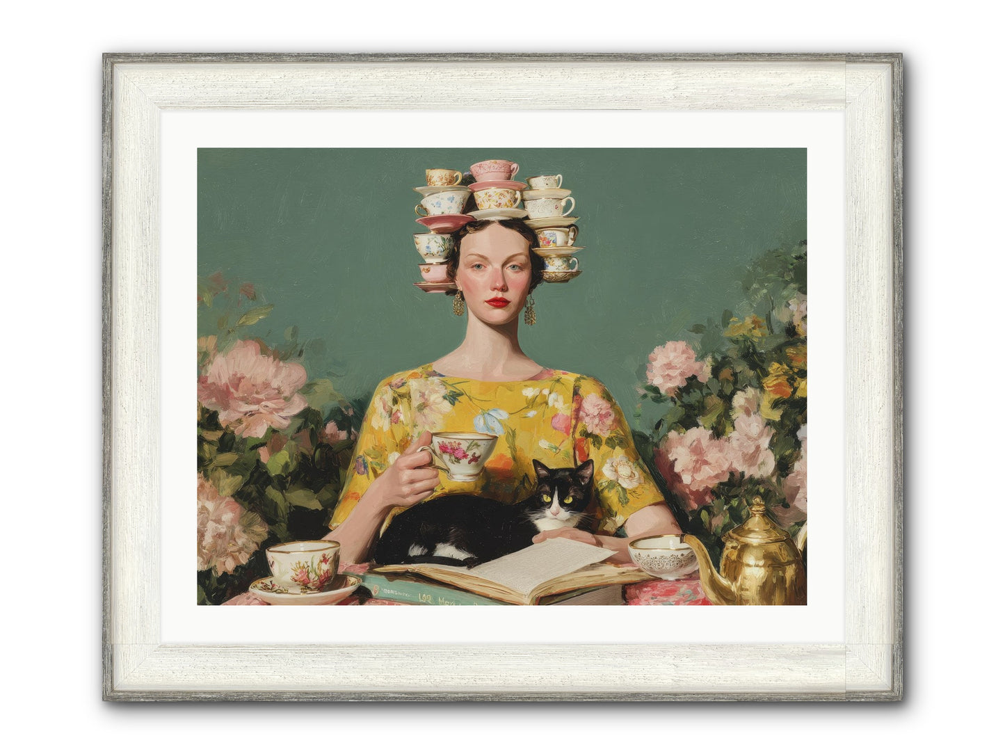 The Afternoon Empire Framed Print - Driftwood White 32x24
