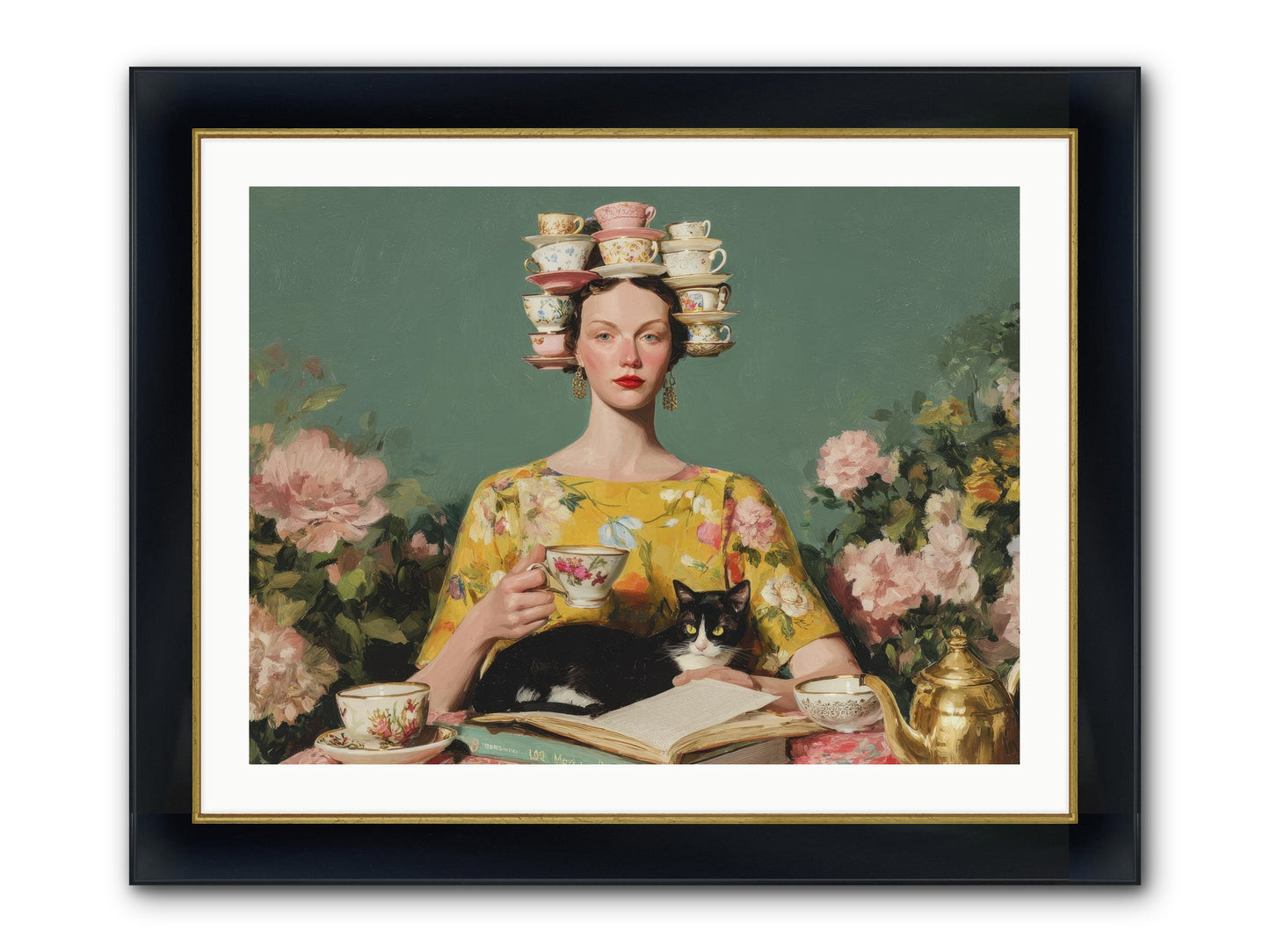 The Afternoon Empire Framed Print - Wide Black w/Gold 32x24
