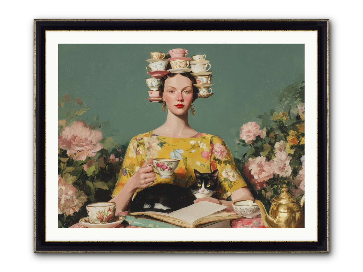 The Afternoon Empire Framed Print - Black & Gold 40x30
