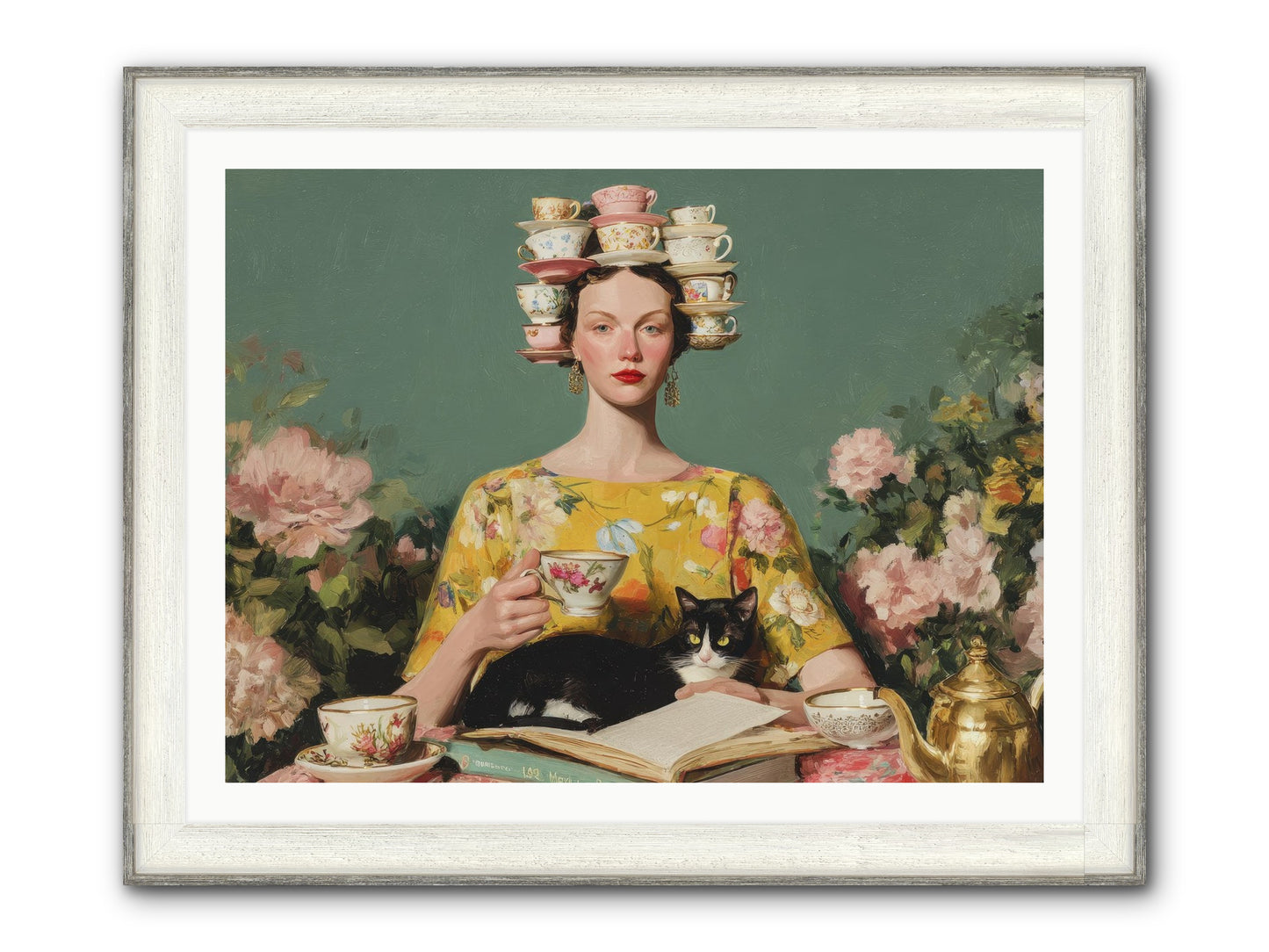 The Afternoon Empire Framed Print - Driftwood White 40x30