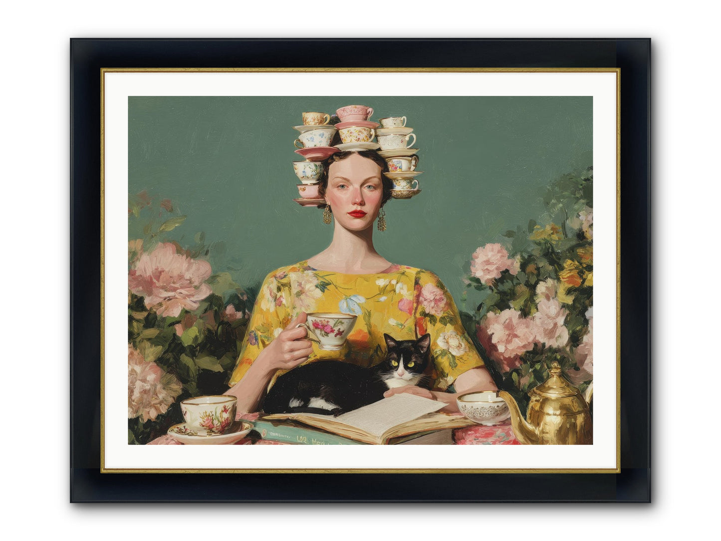 The Afternoon Empire Framed Print - Wide Black w/Gold 40x30