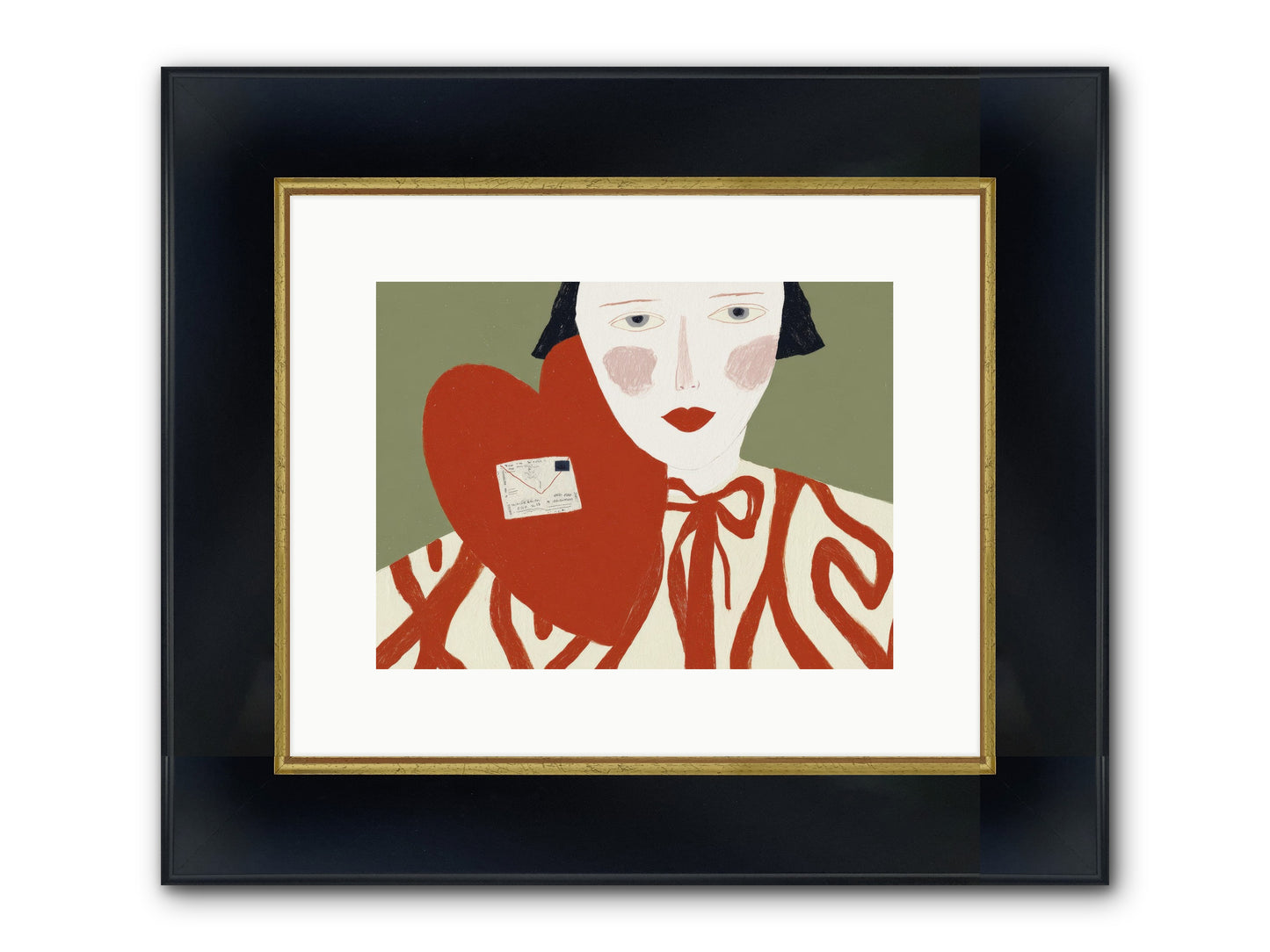 The Afternoon Love Declared Itself Framed Print - Wide Black w/Gold 12x9