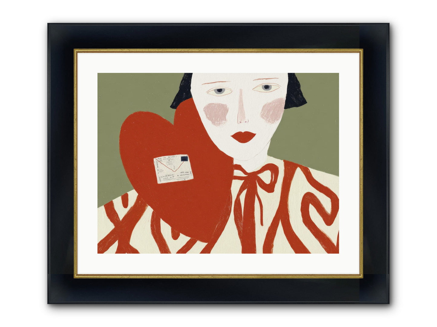 The Afternoon Love Declared Itself Framed Print - Wide Black w/Gold 24x18