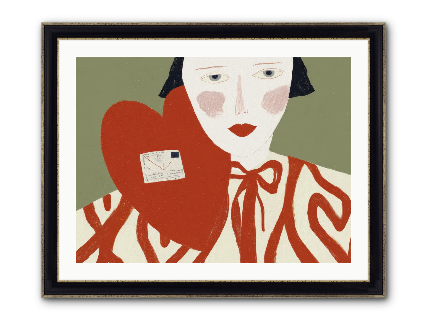 The Afternoon Love Declared Itself Framed Print - Black & Gold 32x24