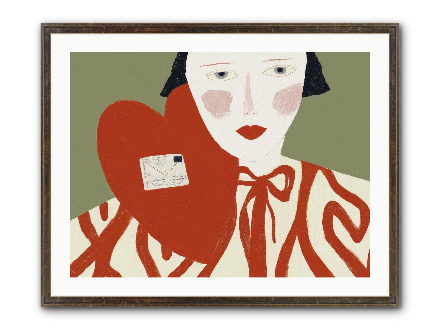 The Afternoon Love Declared Itself Framed Print - Slimwoods Black/Gold 32x24