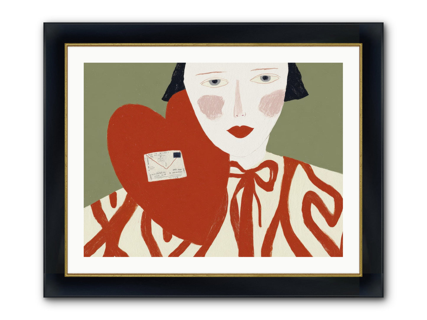 The Afternoon Love Declared Itself Framed Print - Wide Black w/Gold 32x24