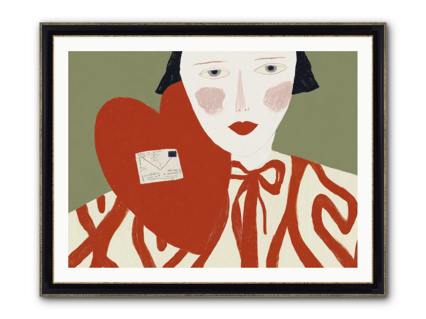 The Afternoon Love Declared Itself Framed Print - Black & Gold 40x30