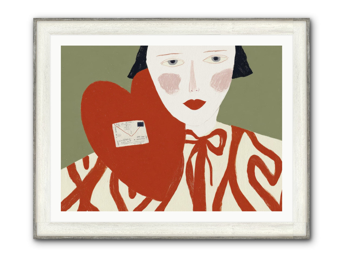 The Afternoon Love Declared Itself Framed Print - Driftwood White 40x30