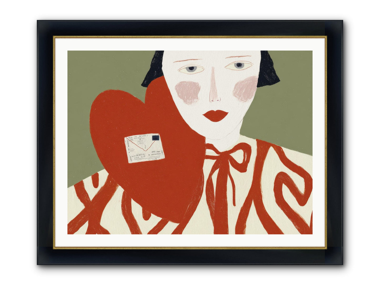 The Afternoon Love Declared Itself Framed Print - Wide Black w/Gold 40x30