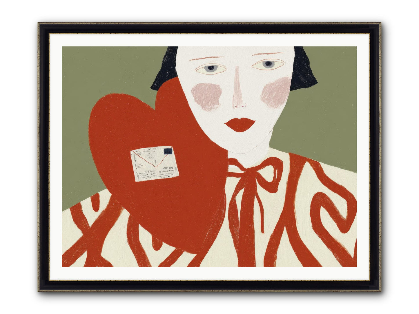 The Afternoon Love Declared Itself Framed Print - Black & Gold 48x36