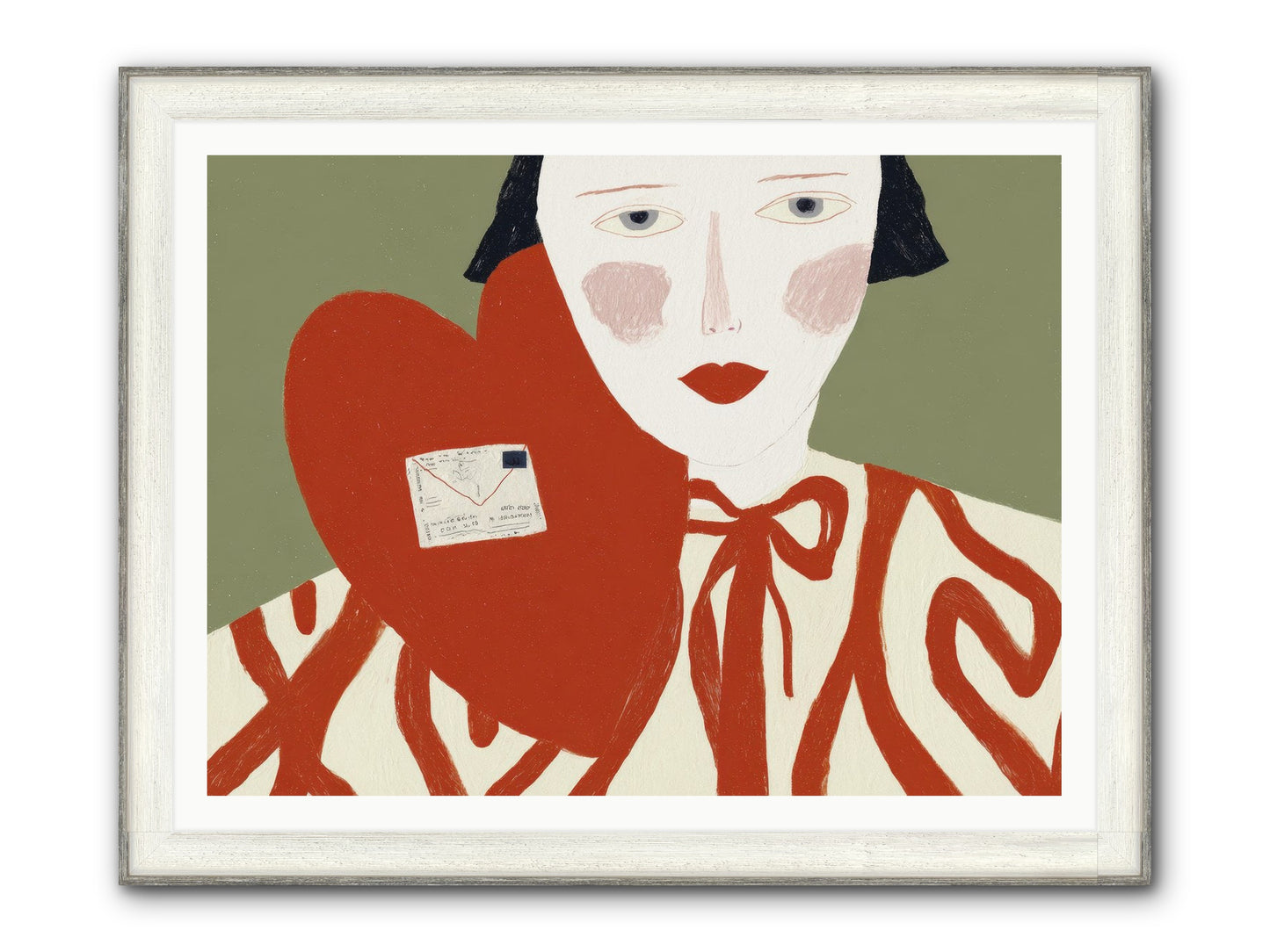 The Afternoon Love Declared Itself Framed Print - Driftwood White 48x36