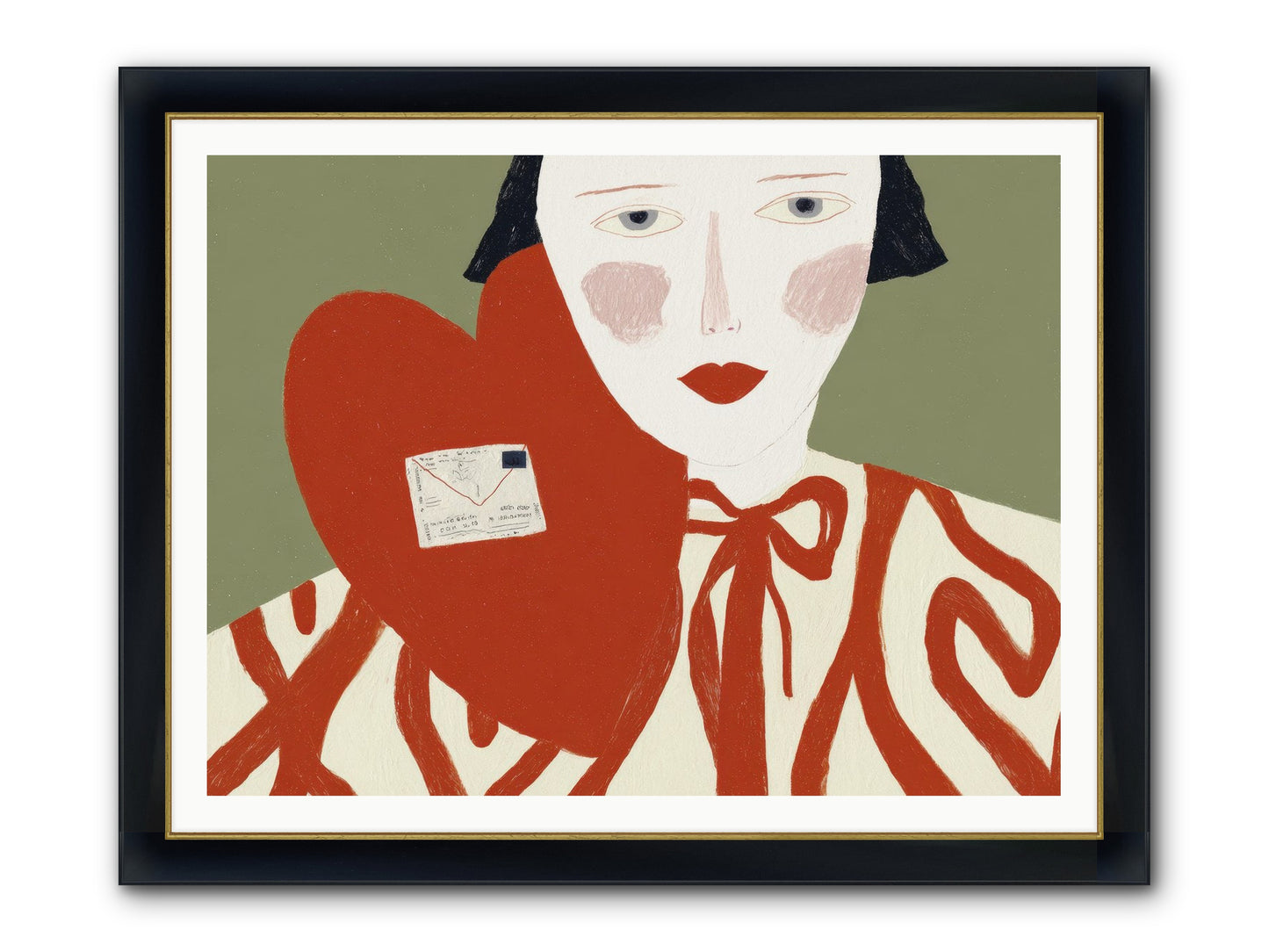 The Afternoon Love Declared Itself Framed Print - Wide Black w/Gold 48x36