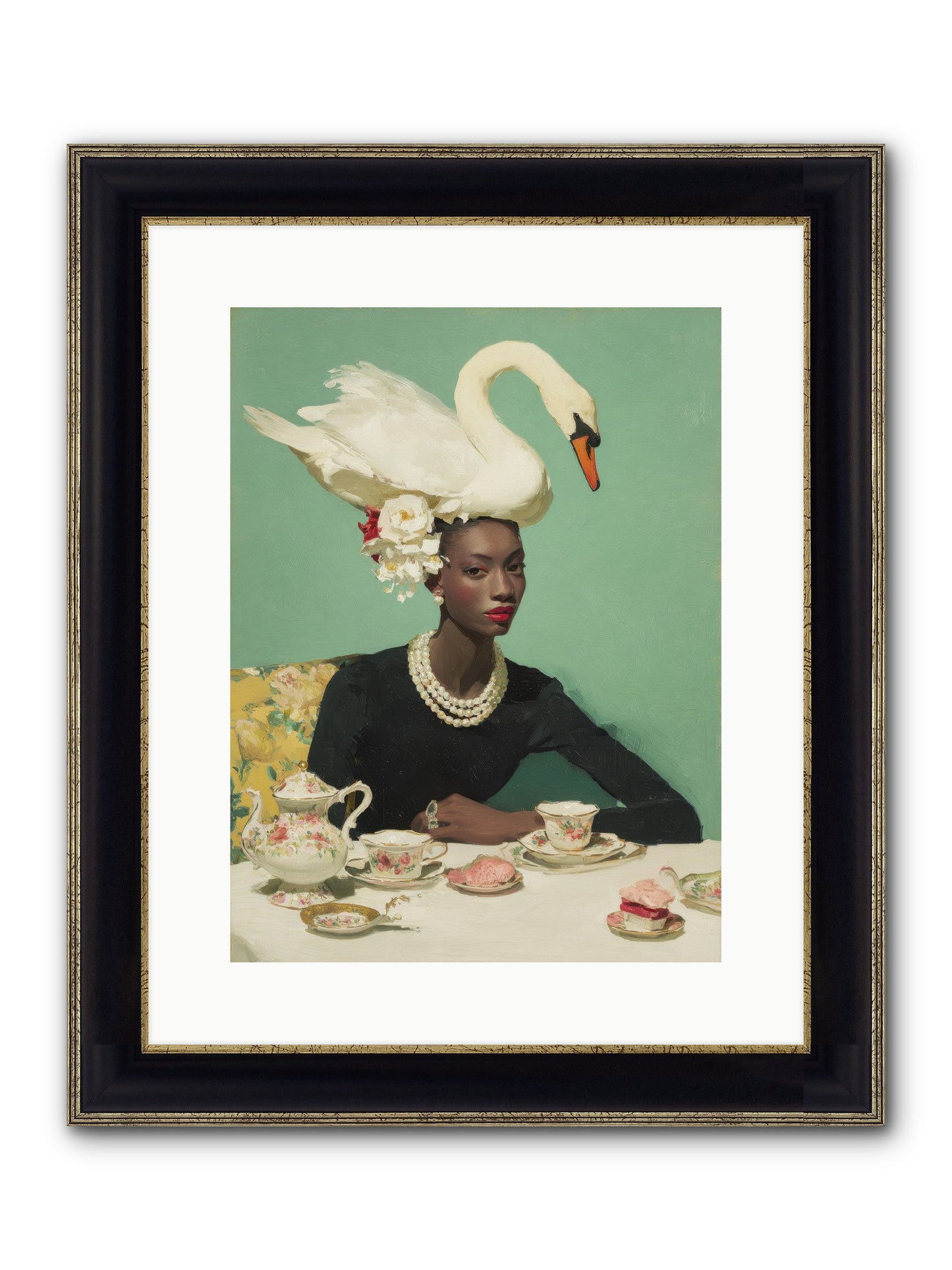The Afternoon Rebellion Framed Print - Black & Gold 12x16