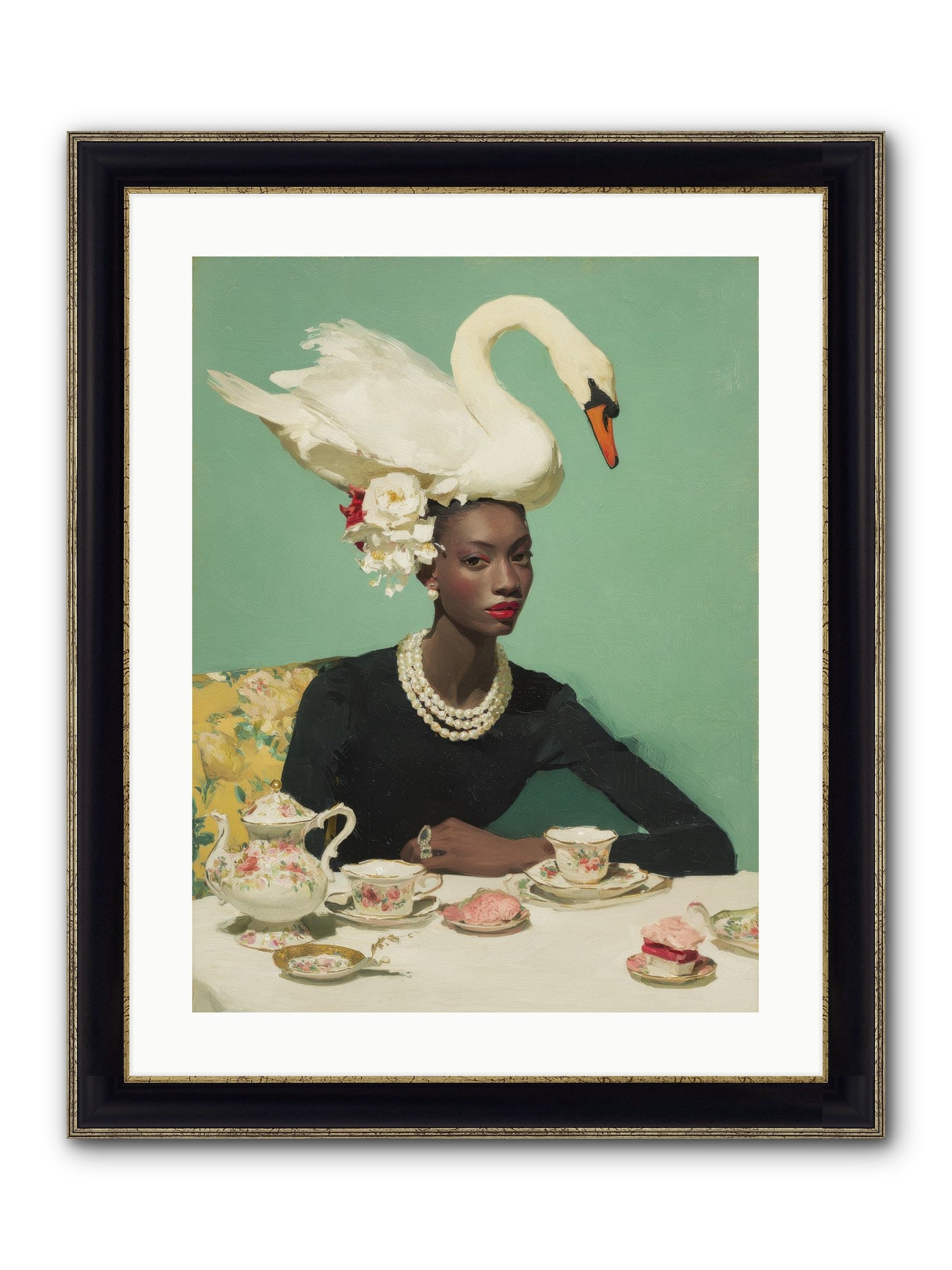 The Afternoon Rebellion Framed Print - Black & Gold 18x24
