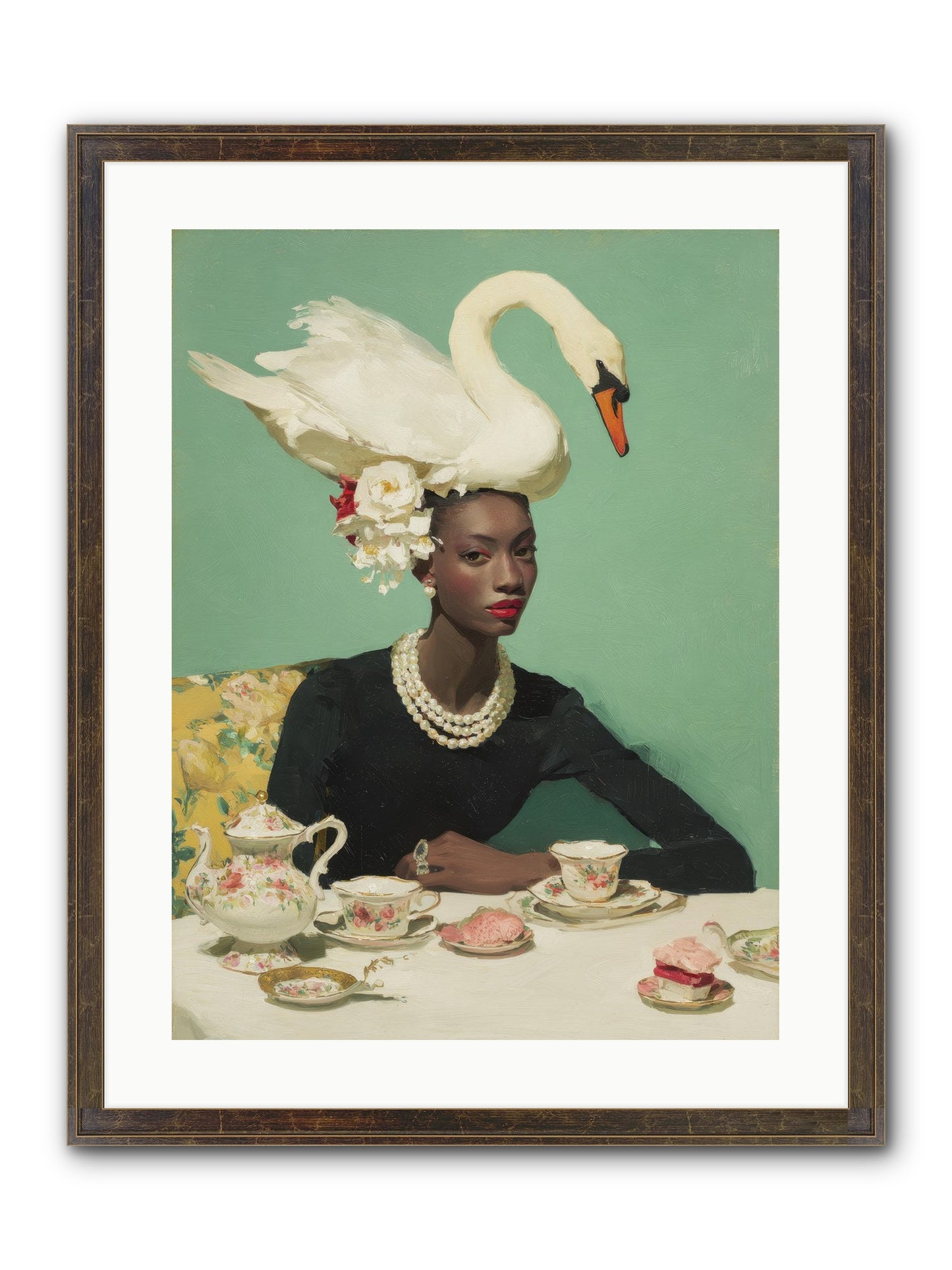 The Afternoon Rebellion Framed Print - Slimwoods Black/Gold 18x24