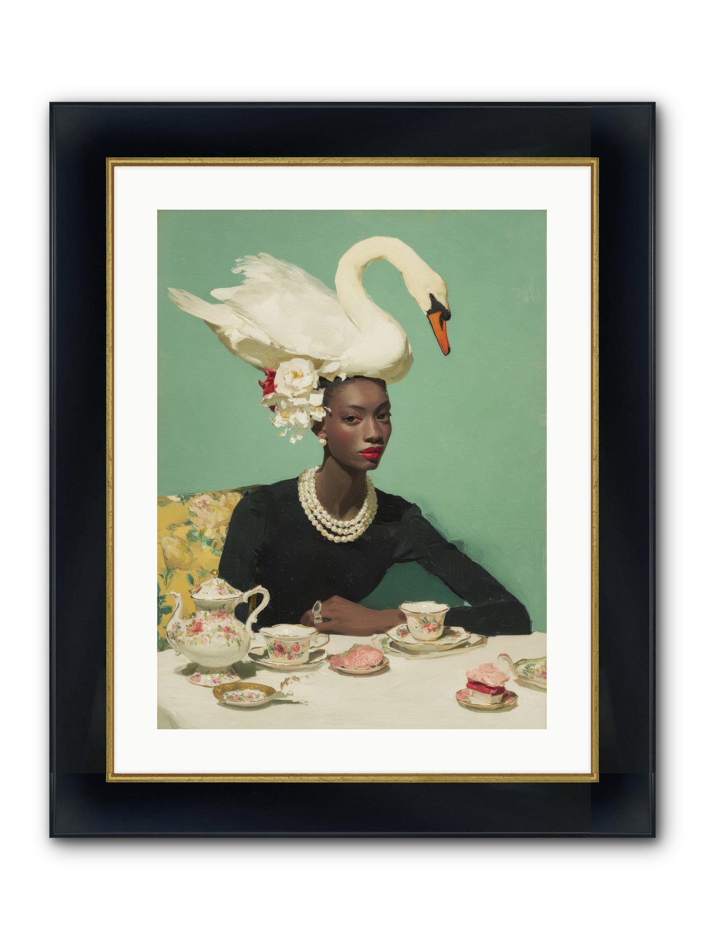 The Afternoon Rebellion Framed Print - Wide Black w/Gold 18x24