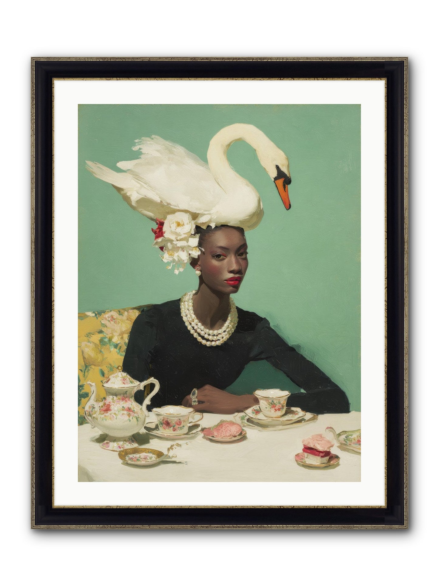 The Afternoon Rebellion Framed Print - Black & Gold 24x32