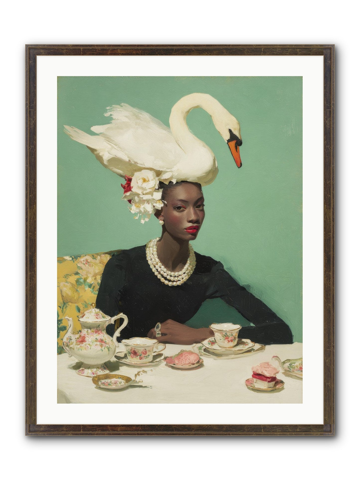The Afternoon Rebellion Framed Print - Slimwoods Black/Gold 24x32