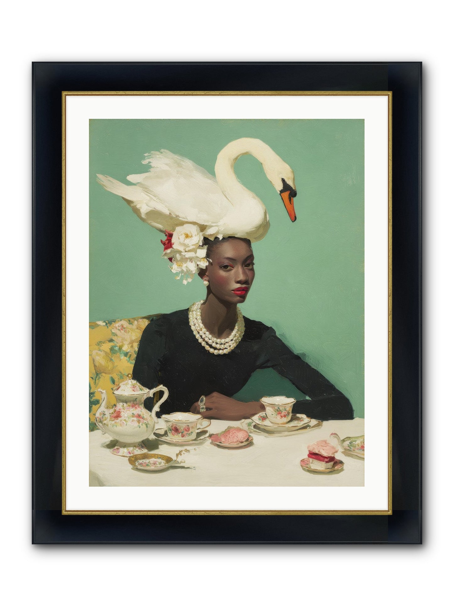 The Afternoon Rebellion Framed Print - Wide Black w/Gold 24x32